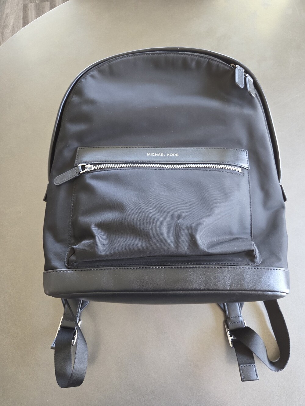 Michael Kors Men's Black Leather Brooklyn Explorer Logo Backpack New